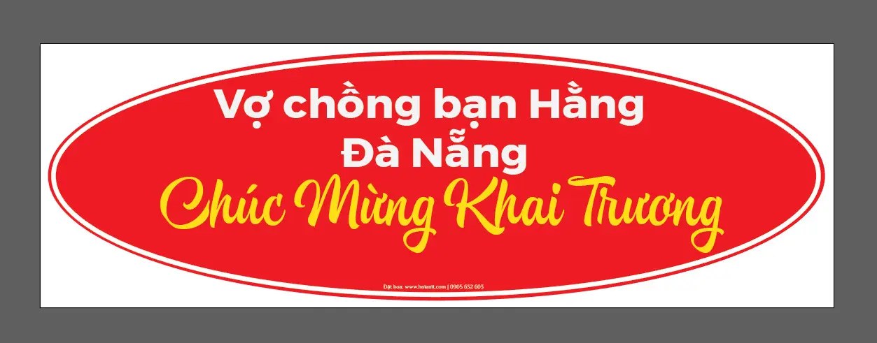 Banner hoa khai trương