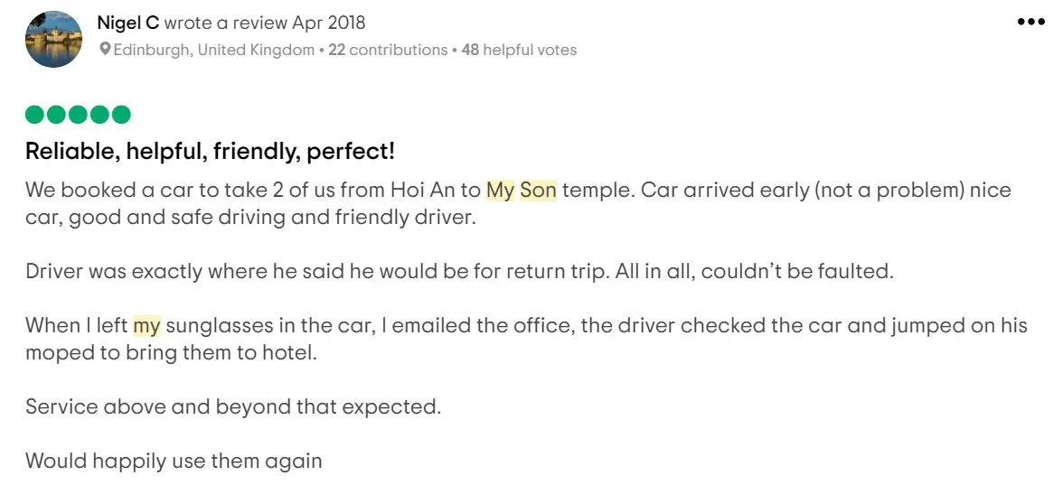 review hoi an my son 1 | Anh Khoa Company | Scooter Rental Hoi An | hoianit.com