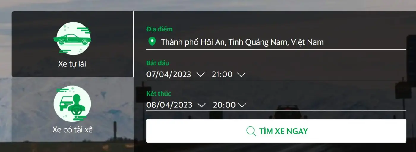 thuê ô tô tự lái hội an