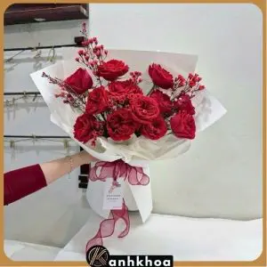 bó hoa hồng đỏ valentine hội an