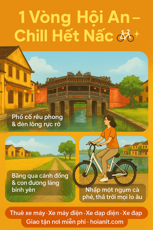 1 vòng hội an bằng xe đạp điện