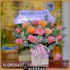 giỏ hoa tươi chúc mừng xinh xắn tại hội an