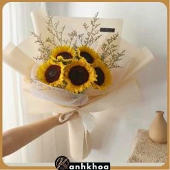 sun flower bouquet for little love in da nang flower shop