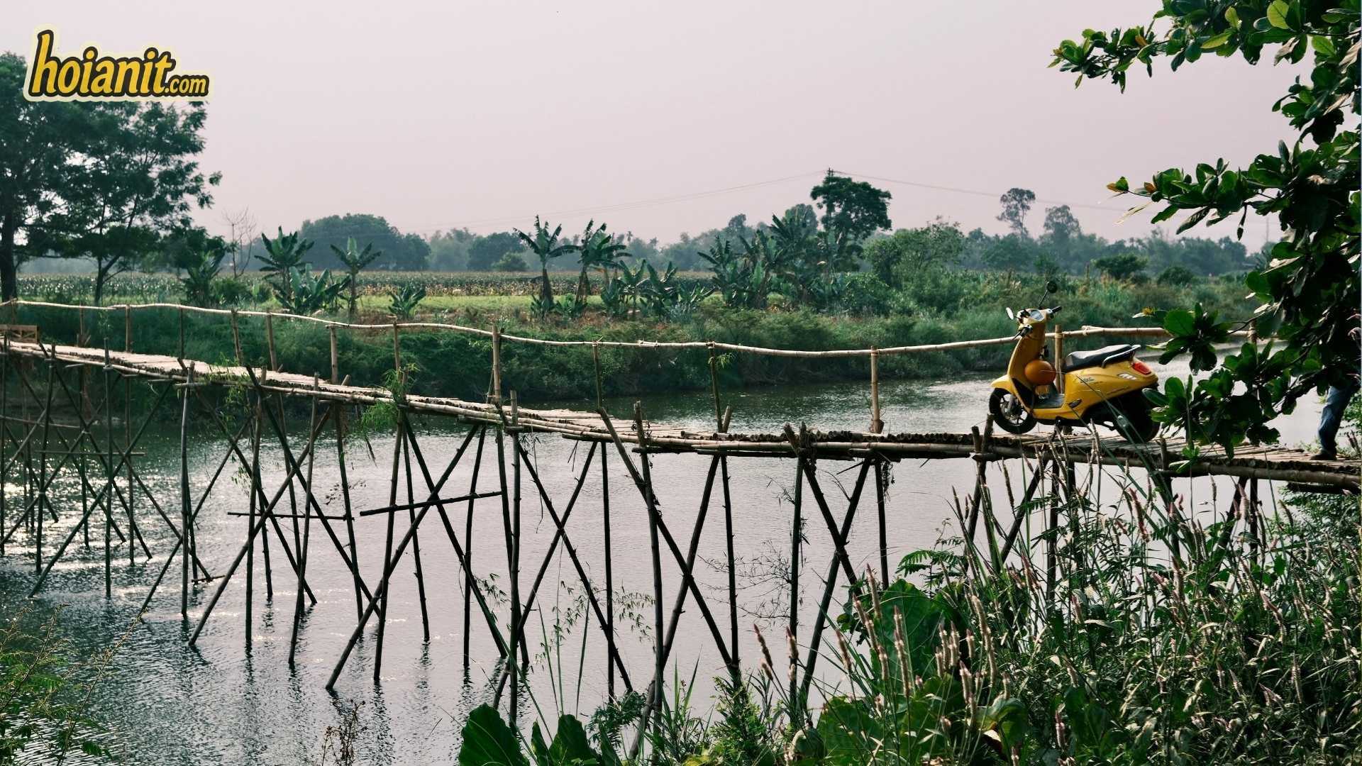 Bike Rental Hoi An Riding a scooter from Hoi An to Tra Que Vegetable Village