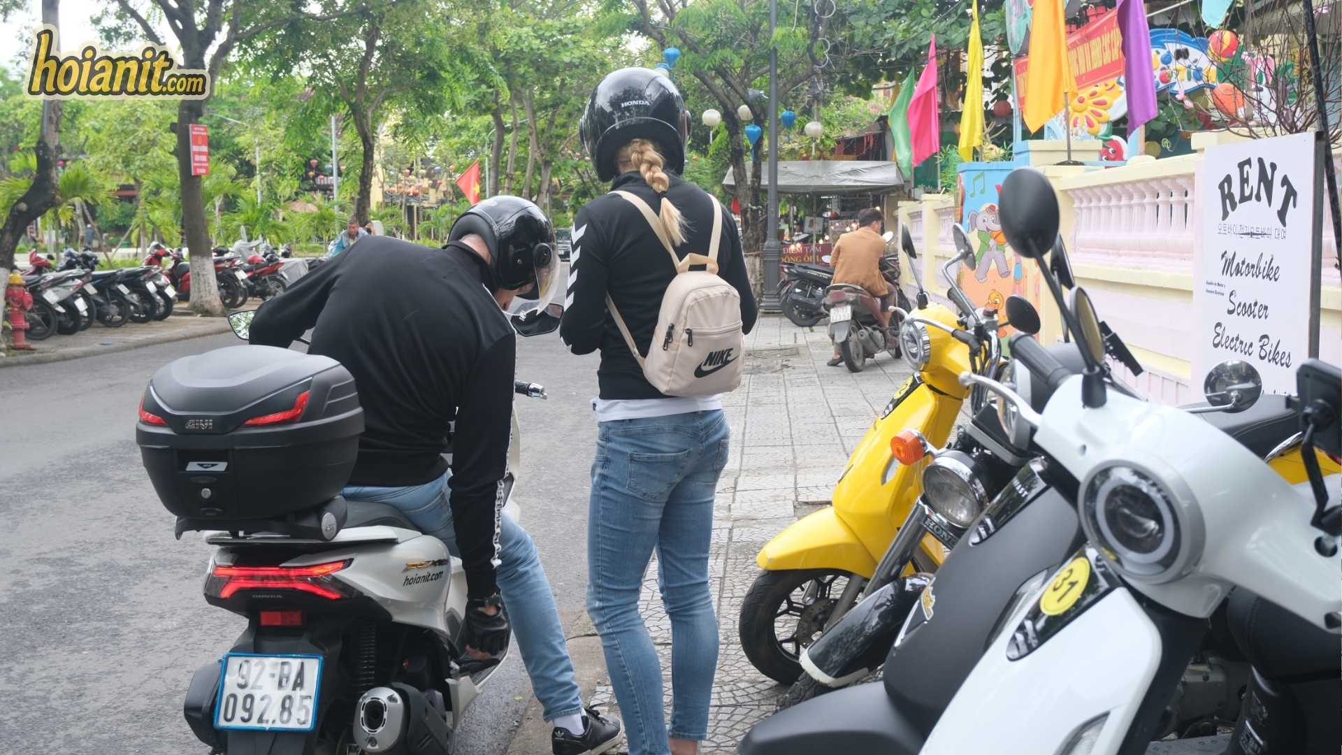 Riding from Hoi An to Ba Na Hills by motorbike through Da Nang countryside