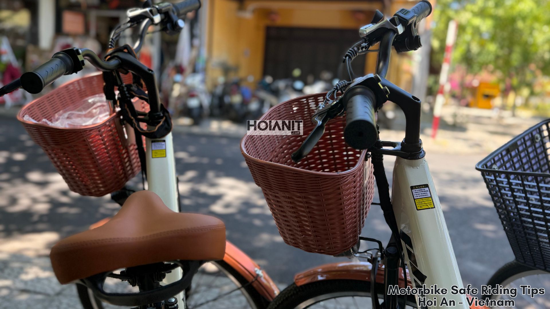 Tourist planning motorbike route in Hoi An using a map or GPS