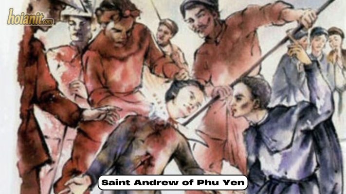 Young Andrew of Phu Yen in traditional robe 3D illustration