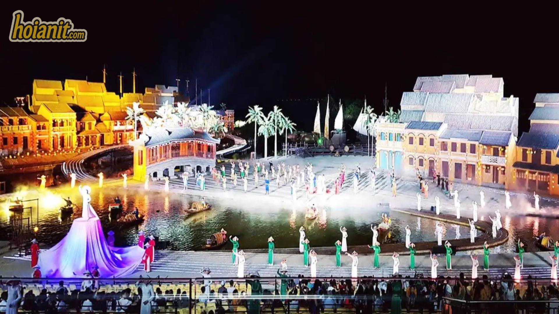 The Hoi An Memories Show seen from the raised seating with the audience in the foreground