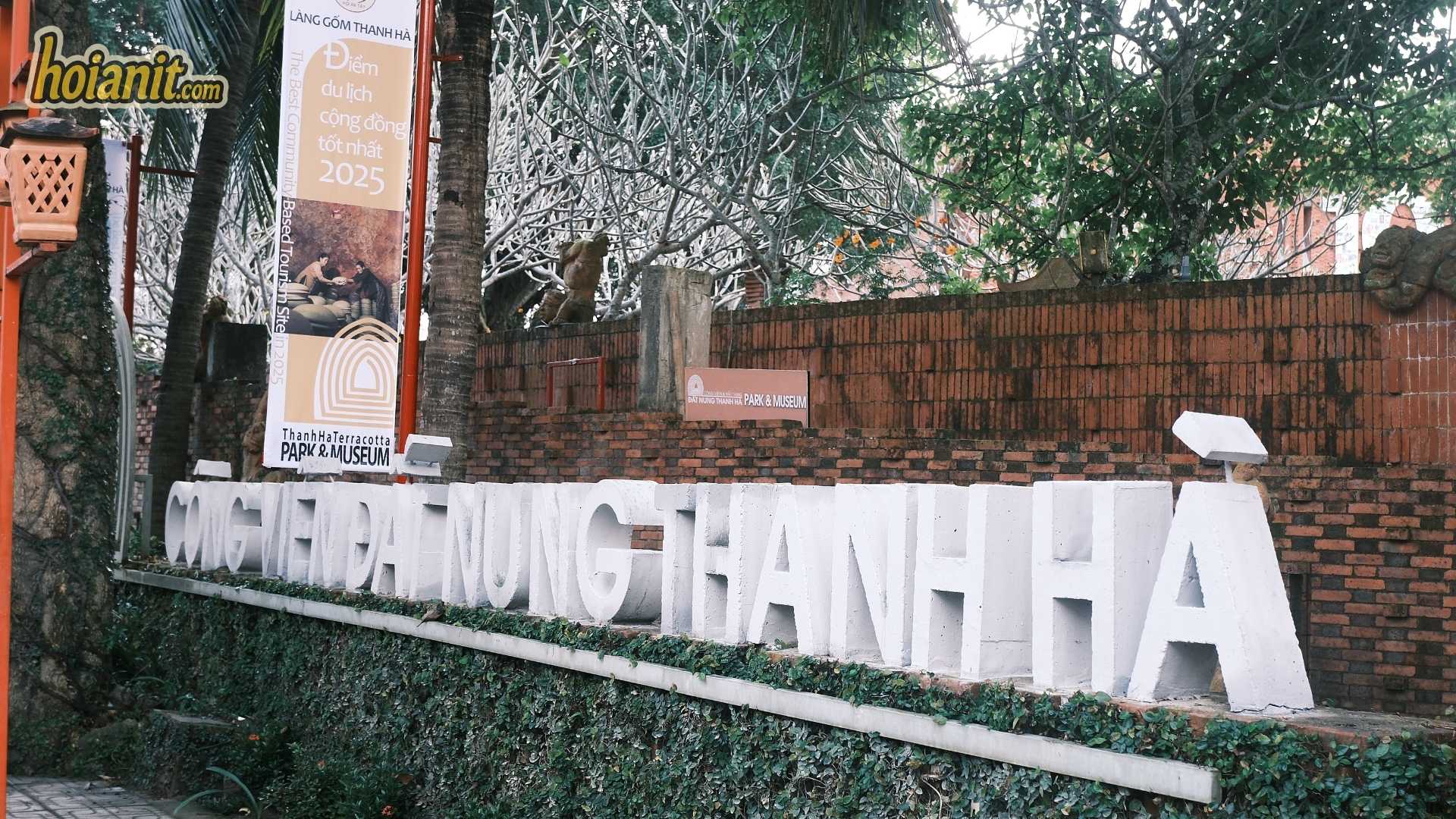 Entrance sign of the Thanh Ha terracotta park in Hoi An