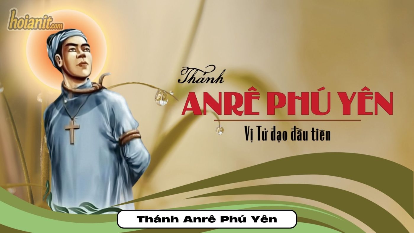 Chân dung Thánh Anrê Phú Yên với hào quang và thánh giá