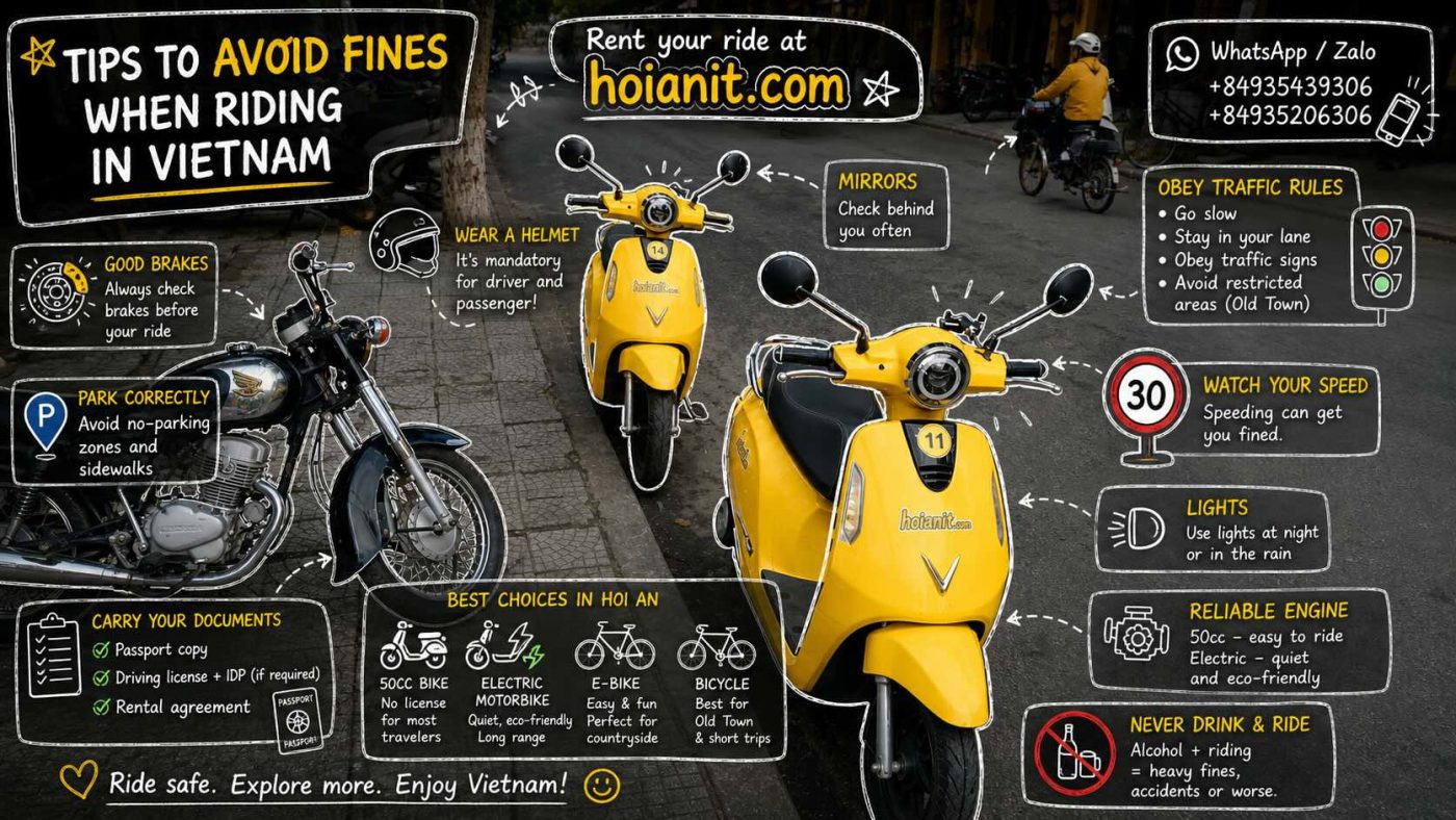 Tips to Avoid Fines When Riding in Vietnam Tips to Avoid Fines When Riding in Vietnam