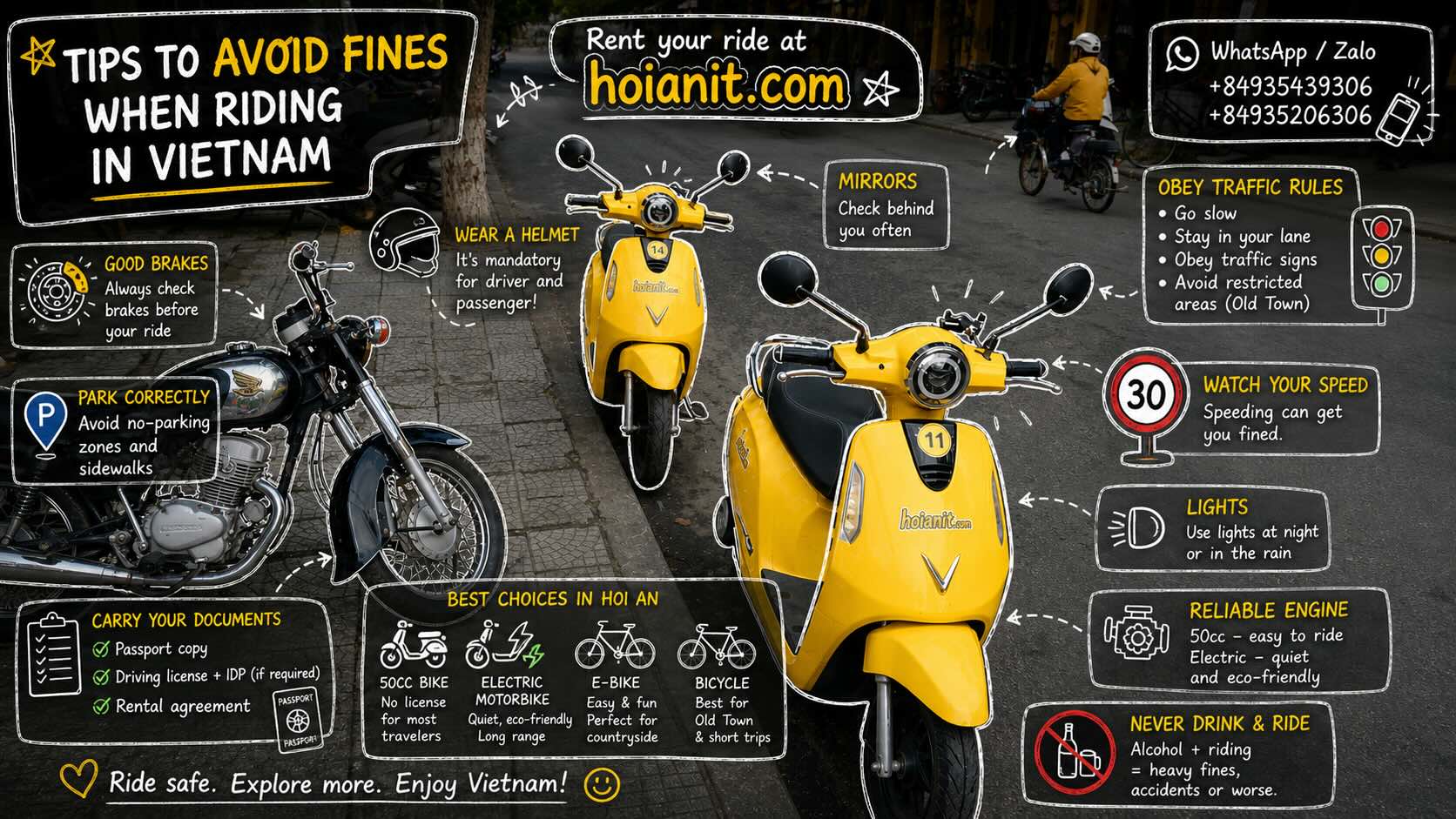 Riding safely in Hoi An