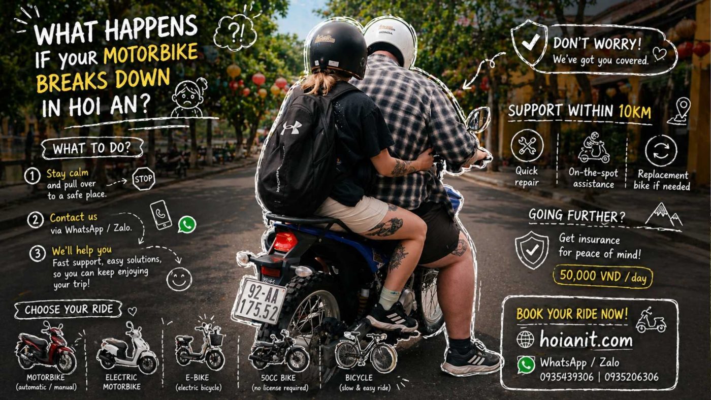 What happens if your motorbike breaks down in Hoi An What happens if your motorbike breaks down in Hoi An