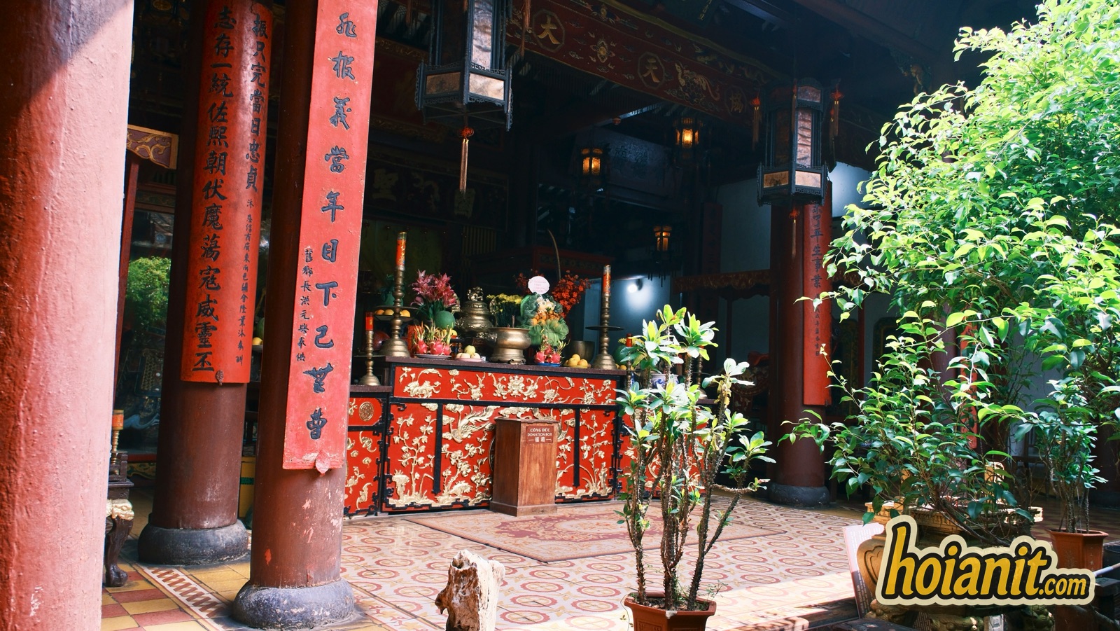 chua ong15 Tượng ngựa Xích Thố trong tủ kính ở chùa Ông Hội An