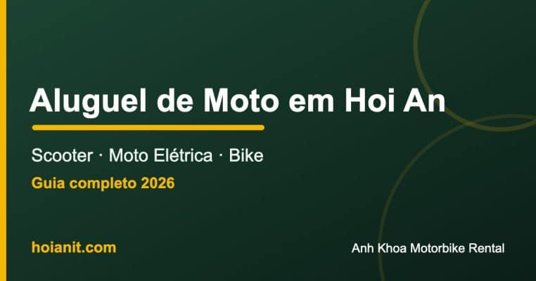 Aluguel moto Hoi An: scooter, moto elétrica e bicicleta - Anh Khoa