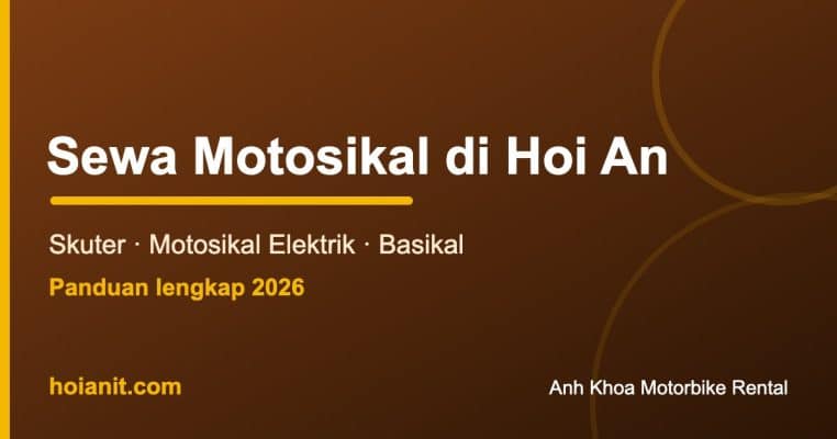 Sewa motosikal Hoi An: skuter, motosikal elektrik, basikal - Anh Khoa