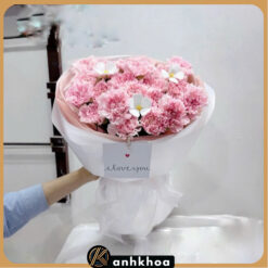 pink carnations for birthday in hoi an da nang flower shop