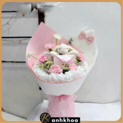 roses and teddy for birthday in hoi an da nang flower shop
