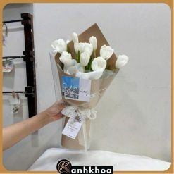 white tulips for women's day in da nang