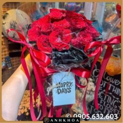 red roses for birthday in da nang flower shop