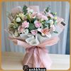 flower shop in da nang 3 4 lilies and roses bouquet in da nang flower shop