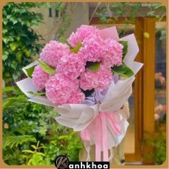 pink hydrangues in da nang flower shop