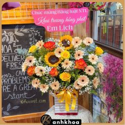 giỏ hoa tươi chúc mừng tại hoa tươi hội an