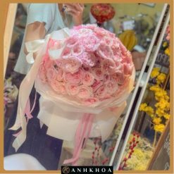 pink roses for girlfriend in da nang flower shop