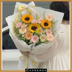 sunflower bouquet for birthday in da nang flower shop