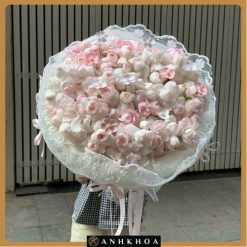 pink roses for birthday in hoi an flower shop