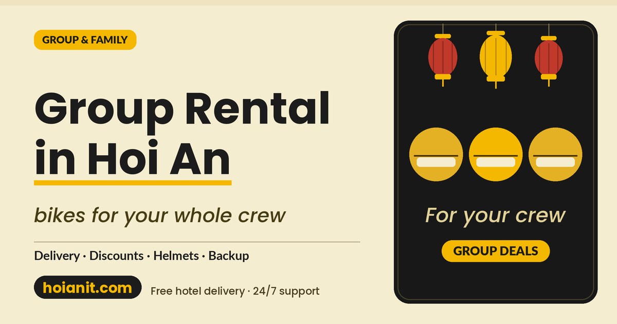group motorbike rental cover Group motorbike rental Hoi An - bikes for your whole crew, by Anh Khoa