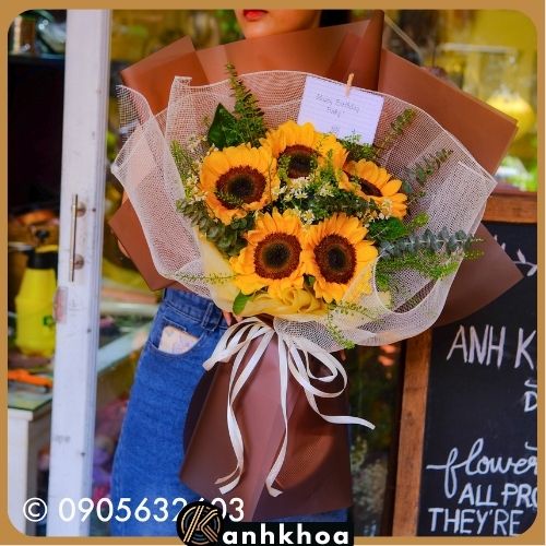 hoa tuoi hoi an 1 10 bó hoa hướng dương tại shop hoa tươi hội an