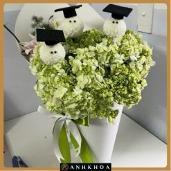 bó hoa cẩm tú cầu tạo hình tốt nghiệp tại hoa tươi hội an