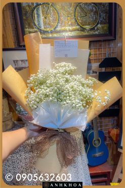 bó hoa baby trắng hội an