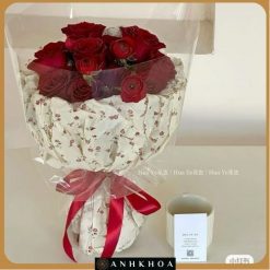 bó hoa hồng đỏ hội an