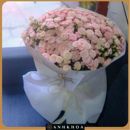 hoa tuoi hoi an 2 28 Bó Hoa Hồng Chùm HTB-48 - Image 2