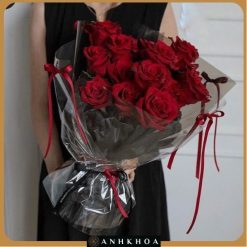 bó hoa hồng đỏ hội an