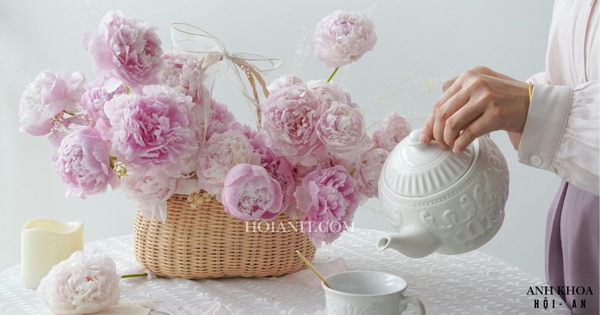 Mẫu giỏ hoa đẹp để bàn, thích hợp làm quà tặng – Anh Khoa Flower