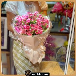 bó hoa cẩm chướng hồng hội an