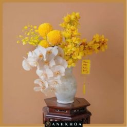 chậu hoa địa lan tặng sếp tại hoa tươi hội an