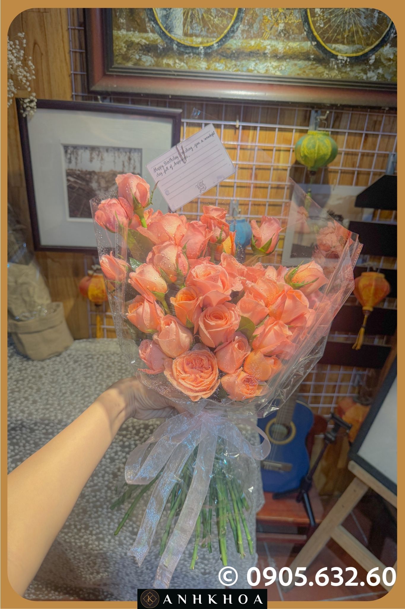 hoa tuoi hoi an 48 1 bó hoa hồng nhỏ xinh hội an