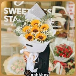 sun flower bouquet in da nang flower shop