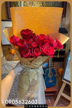 bó hoa hồng đỏ sinh nhật hội an