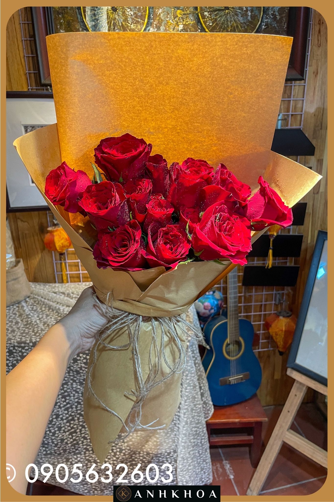 hoa tuoi hoi an 5 6 bó hoa hồng đỏ sinh nhật hội an