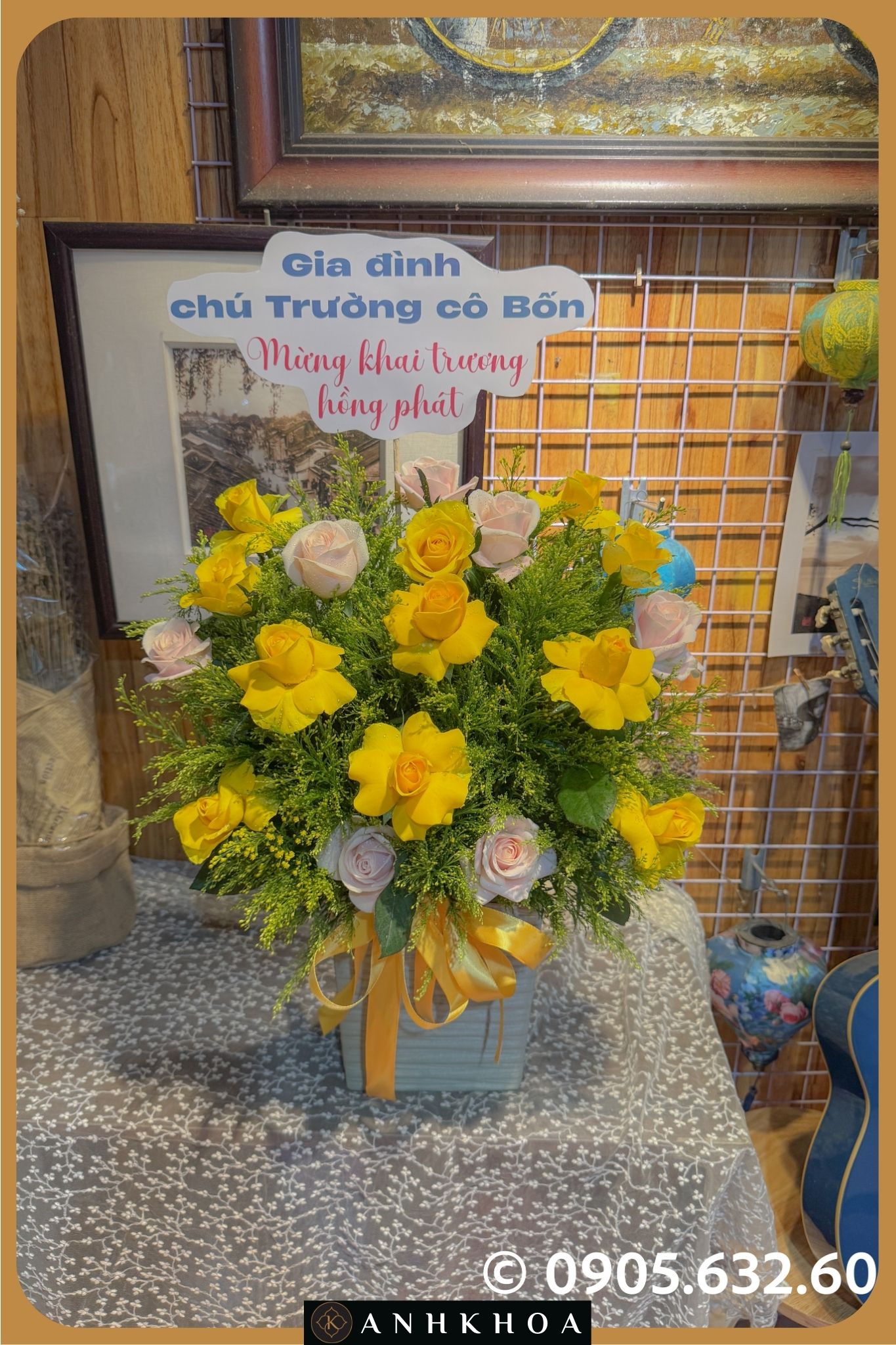 hoa tuoi hoi an 70 1 giỏ hoa tươi chúc mừng khai trương hội an