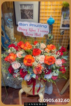 giỏ hoa tươi chúc mừng hội an