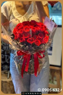 bó hoa hồng đỏ hội an