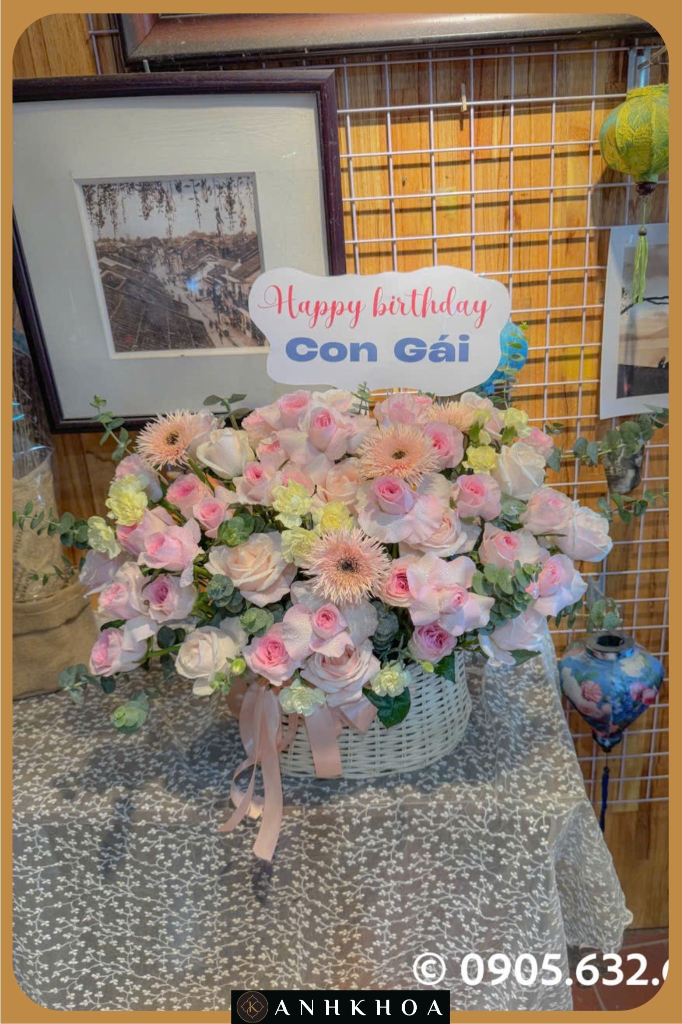 hoa tuoi hoi an 82 1 giỏ hoa tươi tặng sinh nhật hội an