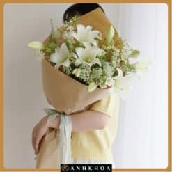 bó hoa kèn trắng hội an