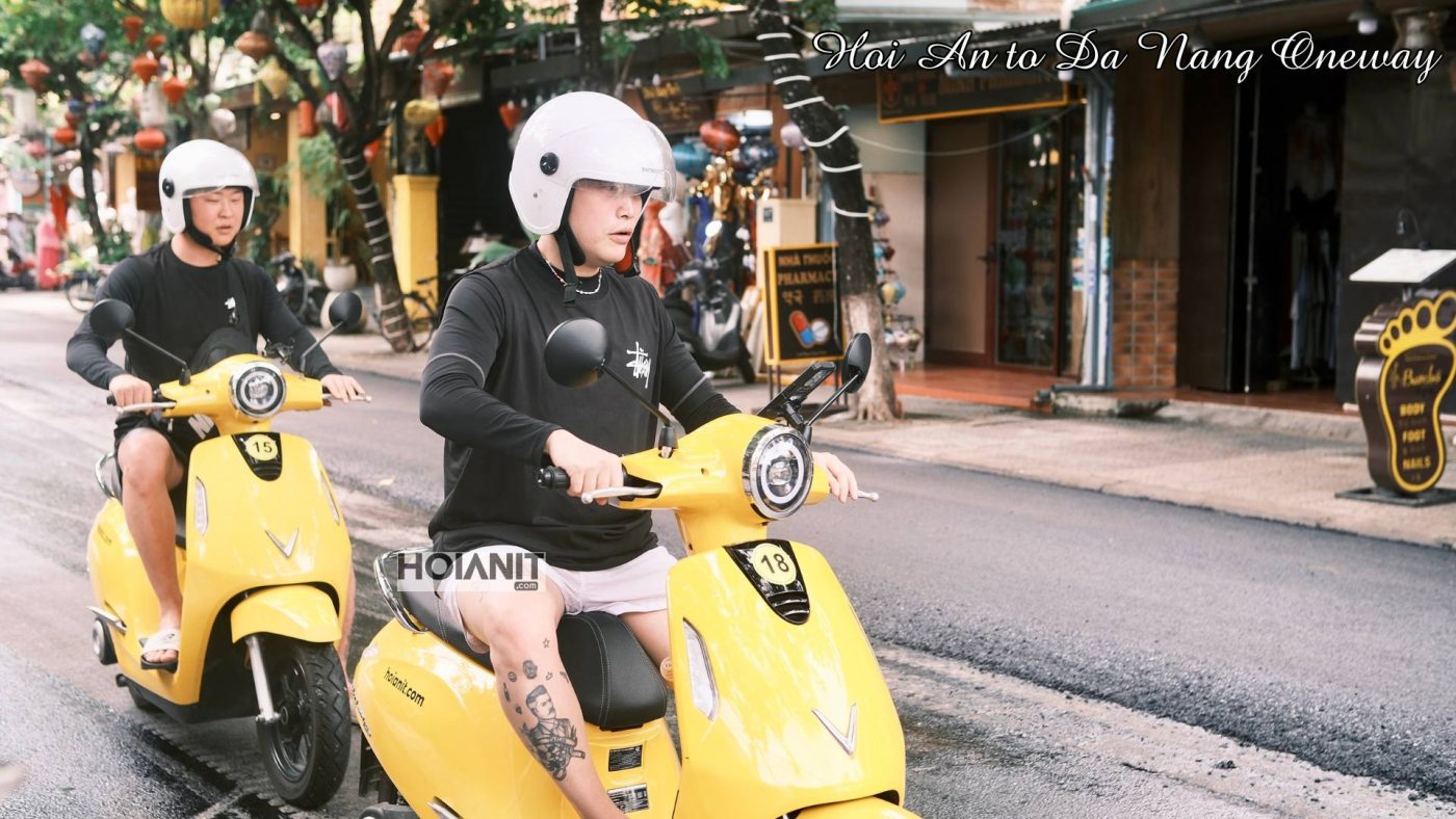 One-way scooter adventure Hoi An to Da Nang — beautiful coastal route